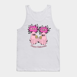 Pink Ghost boozer Tank Top